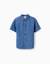 Chemise à manches courtes en jean avec poche Bleu 1 - vertbaudet enfant 