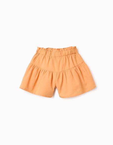 Fille-Short en coton avec doublure et taille paperbag