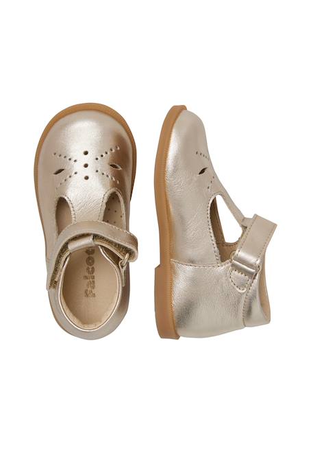 Ballerines en cuir vernis maluku Platine- 4 - vertbaudet enfant 