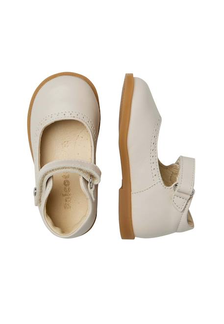 Ballerines en cuir julipe Blanc- 4 - vertbaudet enfant 