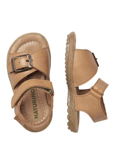 Sandales en cuir parin Blanc crème-+Cognac-+Marine- 9 - vertbaudet enfant 