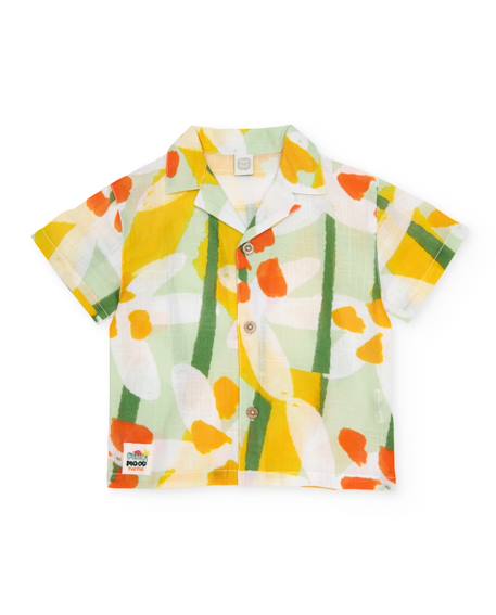 Chemise garçon à imprimé artistique Vert 2 - vertbaudet enfant 