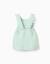 Robe salopette en coton et lin Vert clair 2 - vertbaudet enfant 