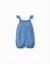 Combinaison en jean sans manches avec fleur brodée Bleu 2 - vertbaudet enfant 