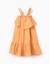Robe sans manches en coton avec doublure Jaune foncé 2 - vertbaudet enfant 