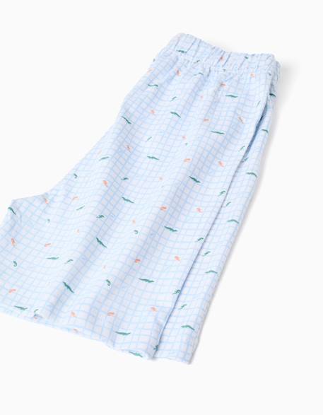 Pyjama à manches courtes en coton avec imprimés alligator Blanc 4 - vertbaudet enfant 