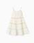 Robe sans manches en coton avec volants Beige clair 2 - vertbaudet enfant 