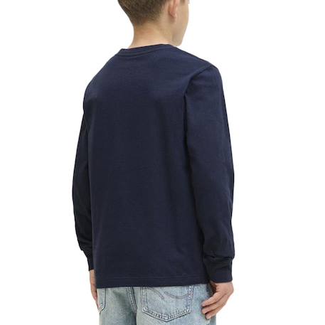 T-shirt manches longues garçon makoto Marine+Noir 2 - vertbaudet enfant 