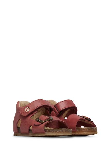 Sandales en cuir avec boucle et scratch bea Beige-+Bleu-+Gris-+Jaune-+Marine-+Marron-+Orange-+Rose-+Rouge- 42 - vertbaudet enfant 
