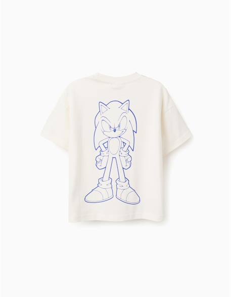 T-shirt en coton avec imprimés sonic & friends Blanc 2 - vertbaudet enfant 