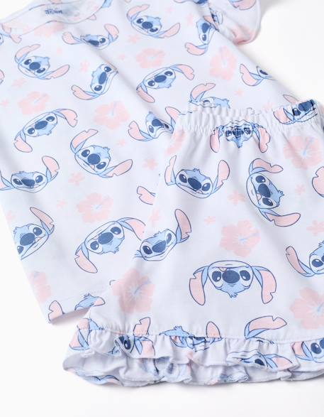 Pyjama en coton à manches courtes avec motif stitch Blanc 3 - vertbaudet enfant 