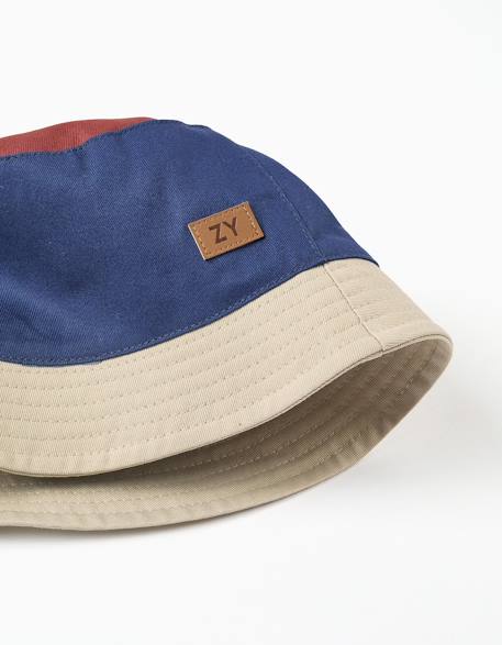 Bob en sergé avec bloc de couleurs Bleu foncé 2 - vertbaudet enfant 
