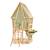 Maisonnette tente en bois fsc toboggan yuki 550 Naturel/vert 1 - vertbaudet enfant 