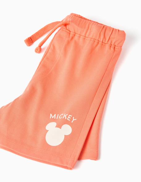 T-shirt en coton et short avec imprimé mickey Orange sombre 4 - vertbaudet enfant 