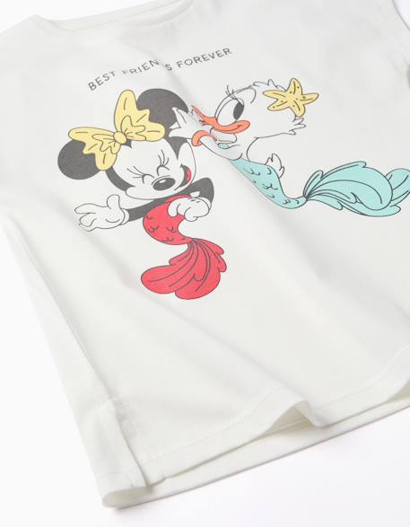 T-shirt en coton avec imprimé minnie et daisy Blanc 3 - vertbaudet enfant 