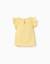 T-shirt avec manches à volants et col rond Beige clair+Corail clair+Jaune clair+Vert clair 8 - vertbaudet enfant 