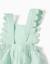 Robe salopette en coton et lin Vert clair 3 - vertbaudet enfant 