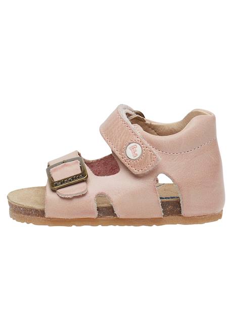 Sandales en cuir avec boucle et scratch bea Beige-+Bleu-+Gris-+Jaune-+Marine-+Marron-+Orange-+Rose-+Rouge- 38 - vertbaudet enfant 