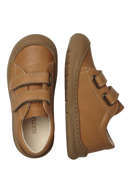 Chaussures premiers pas en cuir gabby vl Cognac-+Marine- 4 - vertbaudet enfant 