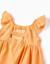 Robe en coton avec volants et doublure Jaune foncé 3 - vertbaudet enfant 