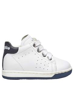 Chaussures-Baskets lacées en nappa bicolore adam