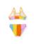 Bikini pour fille en maille avec bretelles décoratives Rose 2 - vertbaudet enfant 