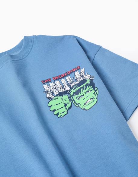 T-shirt en coton avec imprimés hulk Bleu 3 - vertbaudet enfant 