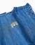 Blouse style poncho en jean avec volants et broderie Bleu 3 - vertbaudet enfant 