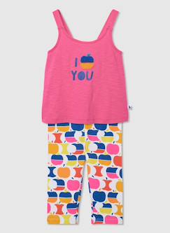 Ensemble fille tricot pommes  - vertbaudet enfant