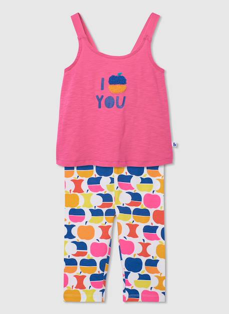 Ensemble fille tricot pommes Rose 1 - vertbaudet enfant 