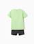 Pyjama à manches courtes en coton avec imprimé minecraft Vert clair 2 - vertbaudet enfant 