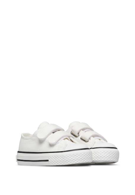 Baskets en tissu avec fermeture scratch ayasy vl. Blanc-+Marine- 2 - vertbaudet enfant 