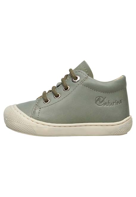 Chaussures en cuir cocoon Bleu-+Cognac-+Gris tourterelle-+Marine-+Vert foncé- 23 - vertbaudet enfant 