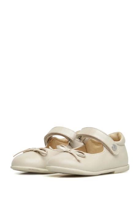 Ballerines en cuir ballet Platine- 5 - vertbaudet enfant 