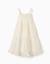 Robe sans manches en coton avec motif floral Beige clair 1 - vertbaudet enfant 