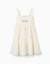 Robe en coton et lin avec fleurs brodées Beige clair 1 - vertbaudet enfant 