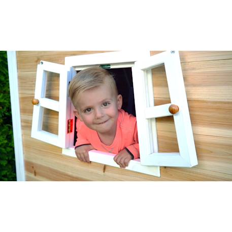Maisonnette en bois fsc compacte fantasia 100 Naturel 5 - vertbaudet enfant 