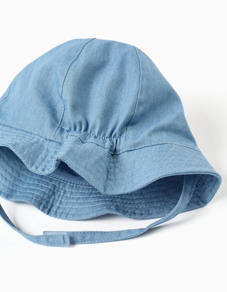 Bob en jean avec nœud décoratif Bleu 2 - vertbaudet enfant 