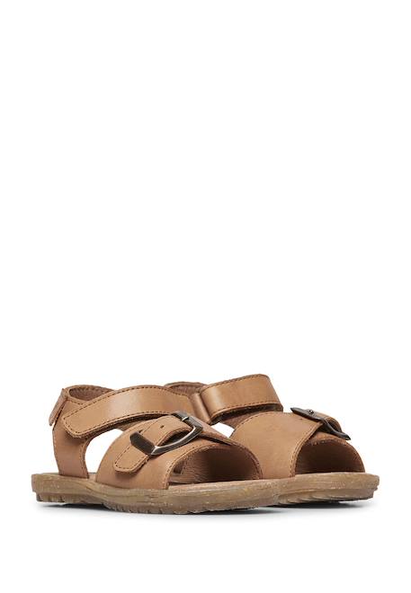 Sandales en cuir parin Blanc crème-+Cognac-+Marine- 7 - vertbaudet enfant 