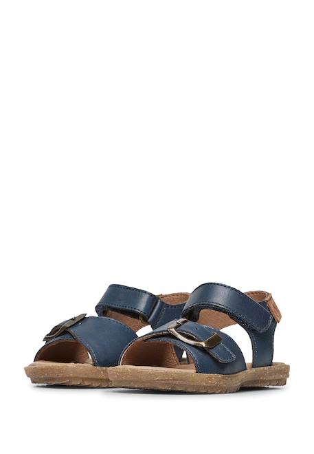 Sandales en cuir parin Blanc crème-+Cognac-+Marine- 15 - vertbaudet enfant 