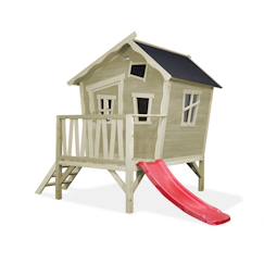 Maisonnette en bois fsc sur pilotis crooky 300  - vertbaudet enfant
