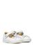 Ballerines à nœud en cuir ballet Blanc-argenté- 2 - vertbaudet enfant 