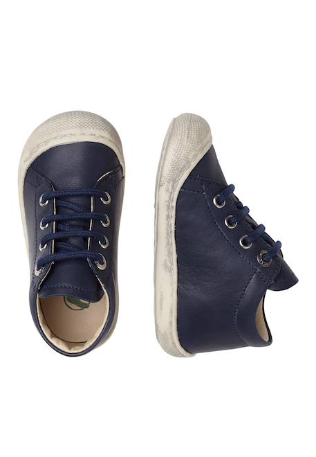Chaussures en cuir cocoon Bleu-+Cognac-+Gris tourterelle-+Marine-+Vert foncé- 19 - vertbaudet enfant 
