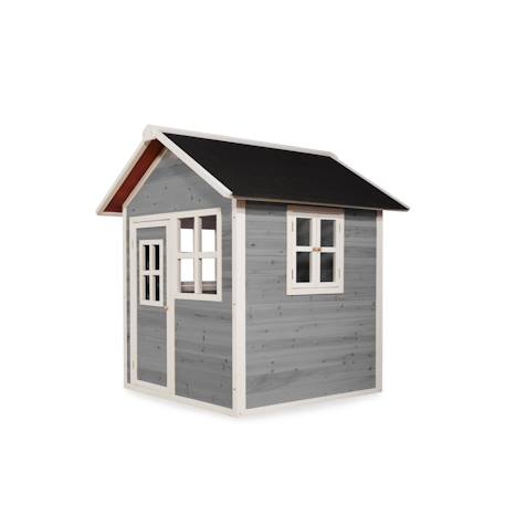 Maisonnette en bois fsc compacte loft 100 Gris+Naturel 3 - vertbaudet enfant 