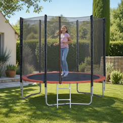 Trampoline ø 3,05 m avec filet de sécurité et échelle pour enfants  - vertbaudet enfant