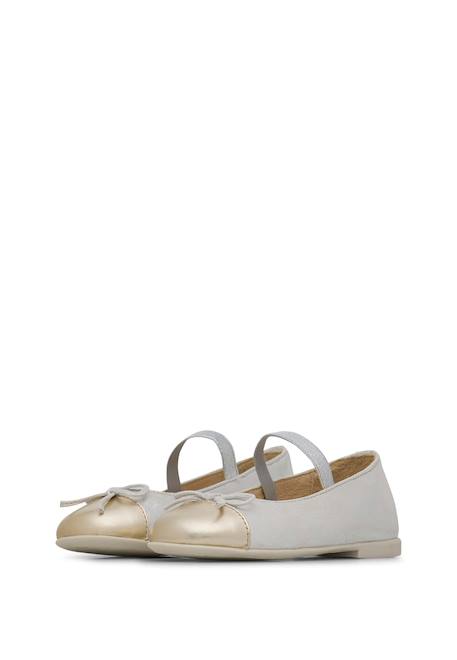 Ballerines en cuir laminé croise' tip Argent- 5 - vertbaudet enfant 