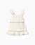 Blouse sans manches en coton avec volants Beige clair 2 - vertbaudet enfant 