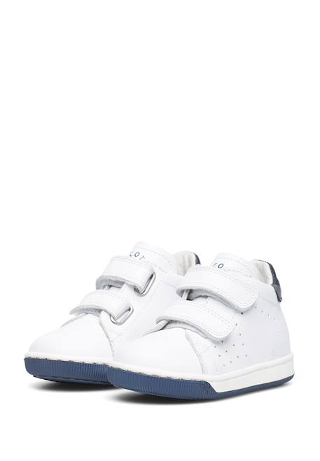 Baskets en nappa à scratch adam vl Blanc-+Gris tourterelle-+Marine- 5 - vertbaudet enfant 