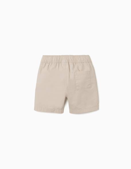 Short chino midi en popeline Beige clair+Bleu foncé 3 - vertbaudet enfant 
