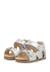 Sandales en cuir lamé avec boucle et scratch bea Argent-+Platine- 5 - vertbaudet enfant 